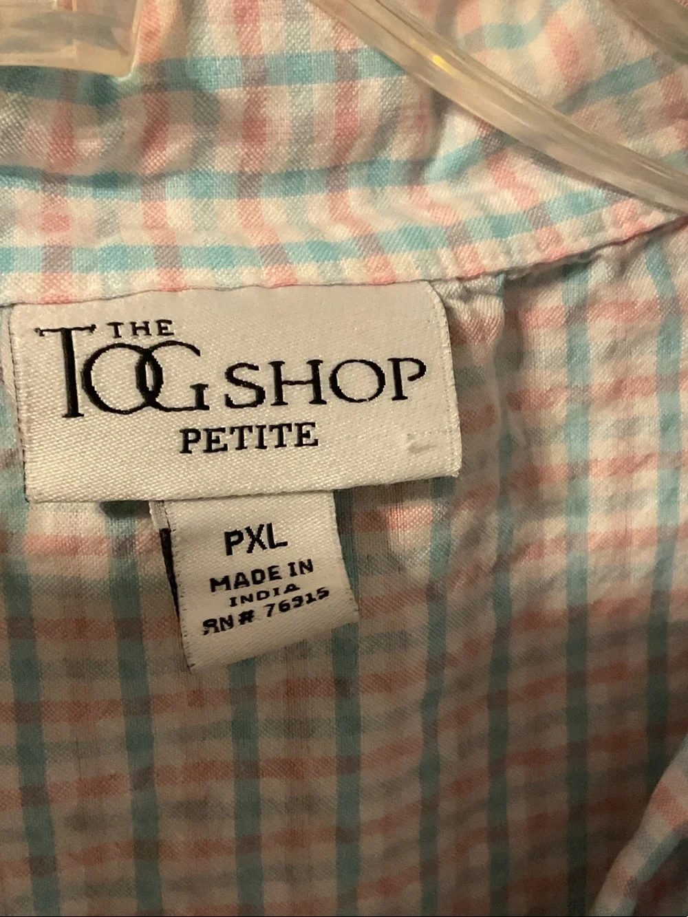 Classic Cotton tog shop.vintage checked Pajama Set with Ruffle Trim - size XLP - Picture 5 of 5